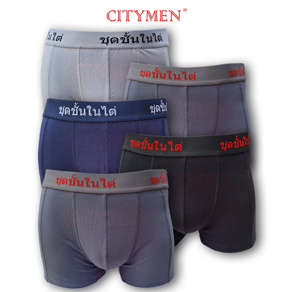 Combo 5 Quần Lót Nam Boxer CITYMEN Lưng Thái Lan Cao Cấp Vải Cotton Co Dãn 4 Chiều