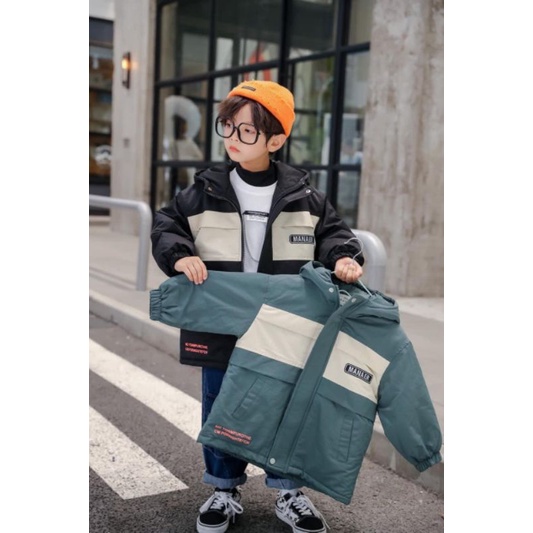 (20-35kg)Áo khoác Parka bé trai size đại hàng Quảng Châu. Parka bé trai size đại
