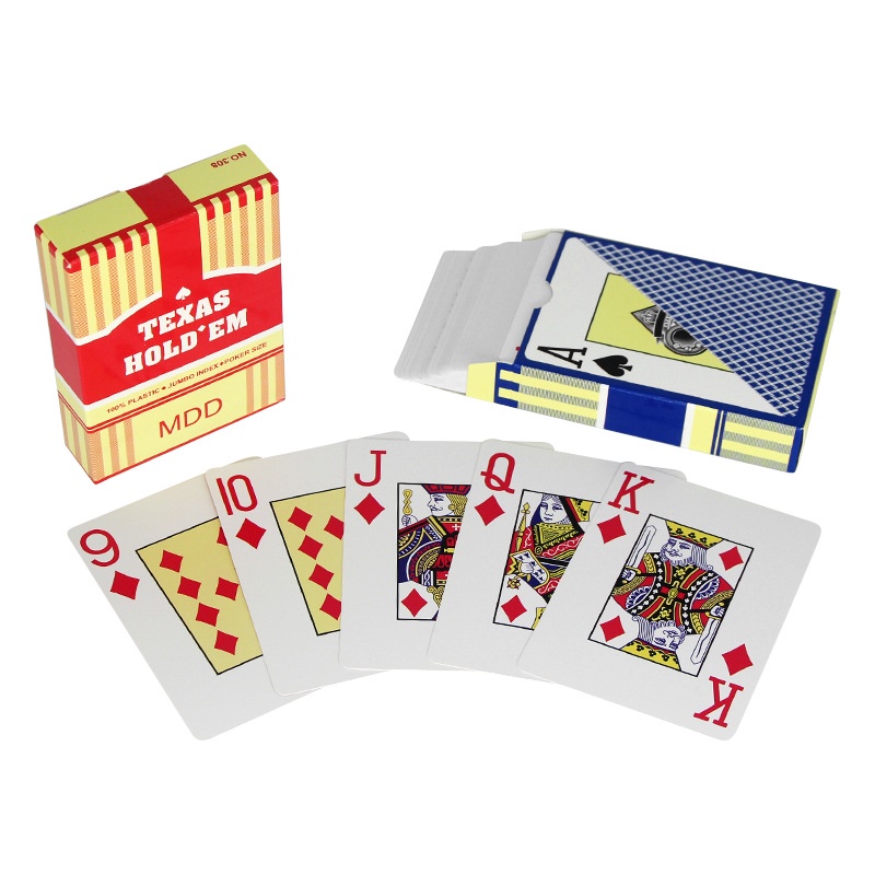 Bài tây nhựa bridge size, bài poker plastic card Texas Hold'em số to Jumbo chống nước