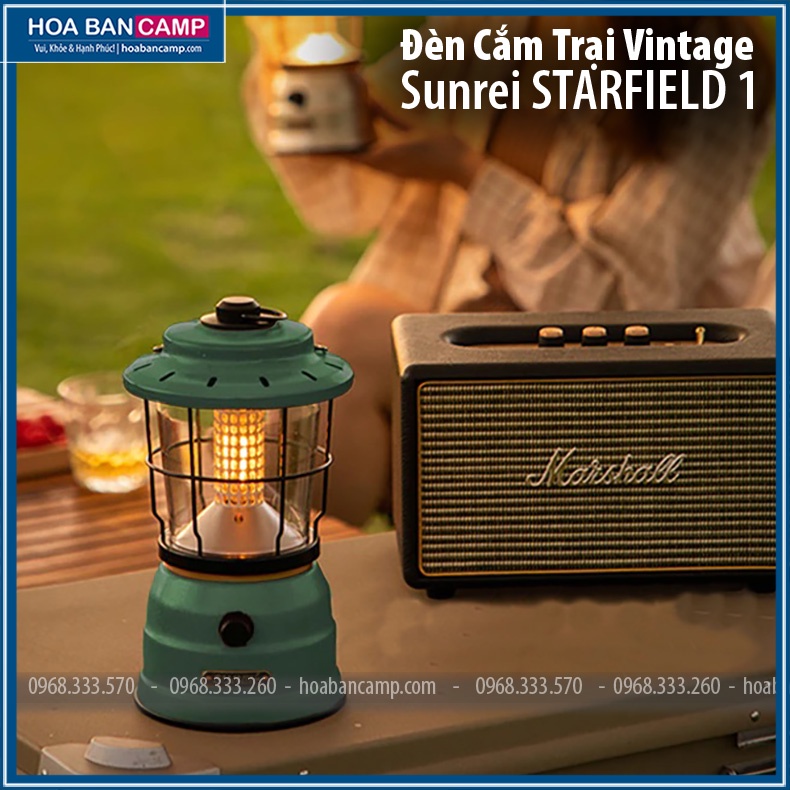 Đèn Bão Cắm Trại Vintage Sunrei STARFIELD 1 | 440Lumens