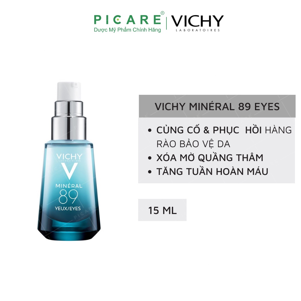 Dưỡng chất giàu khoáng dành cho vùng da quanh mắt Vichy Repairing Eye Fortifier Minéral 89 Eyes 15ml