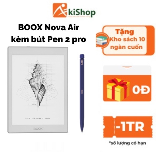 Máy đọc sách BOOX Nova Air kèm bút Pen 2 Pro