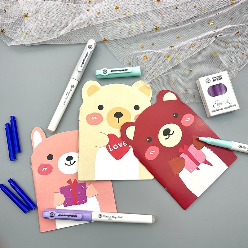 Bút máy gắn ống mực xoá được SH078,ngòi kim êm