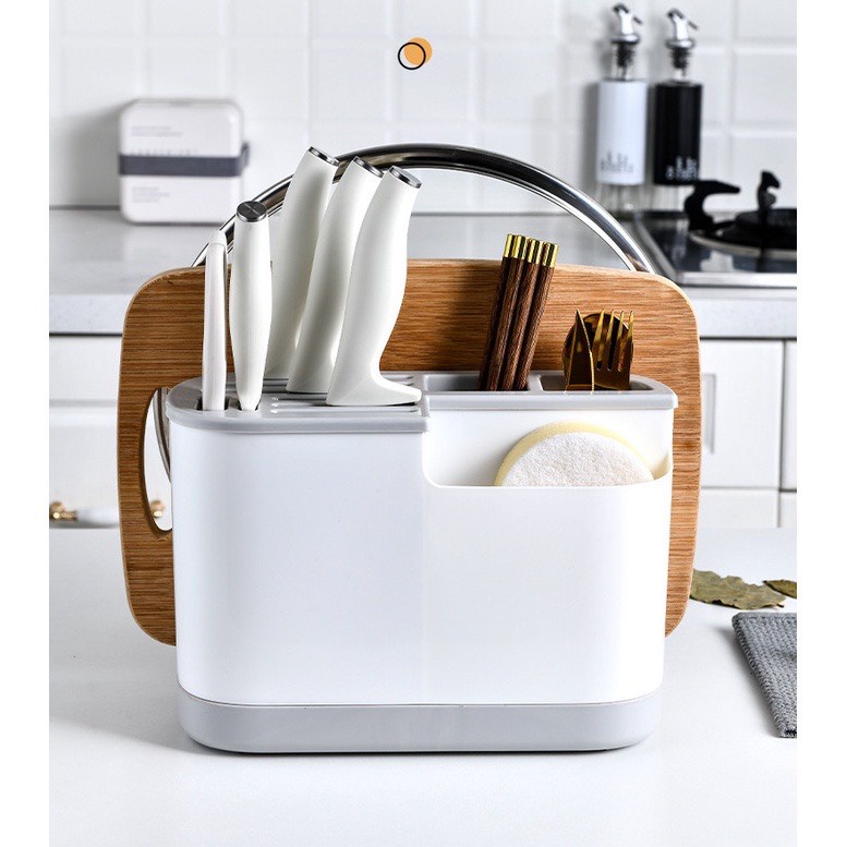 [FREESHIP] Hộp Đựng Dao, Thớt, Đũa, Muỗng, Nắp Nồi Đa Năng.