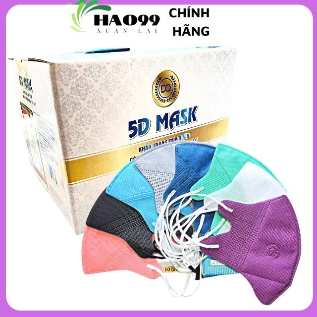 THÙNG 100 chiếc khẩu trang 5d mask người lớn duy quân chính hàng đẹp kháng khuẩn