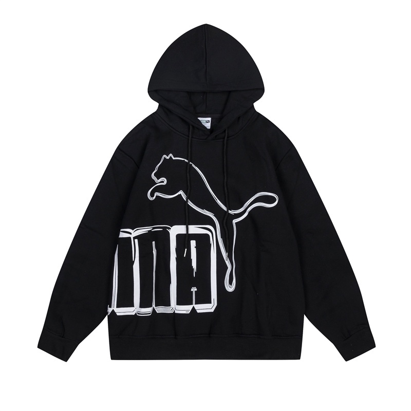 Pu &amp; A Áo Hoodie Lông Nhung In logo Biểu Tượng graffiti Thời Trang Đường Phố Cao Cấp Bắt Mắt