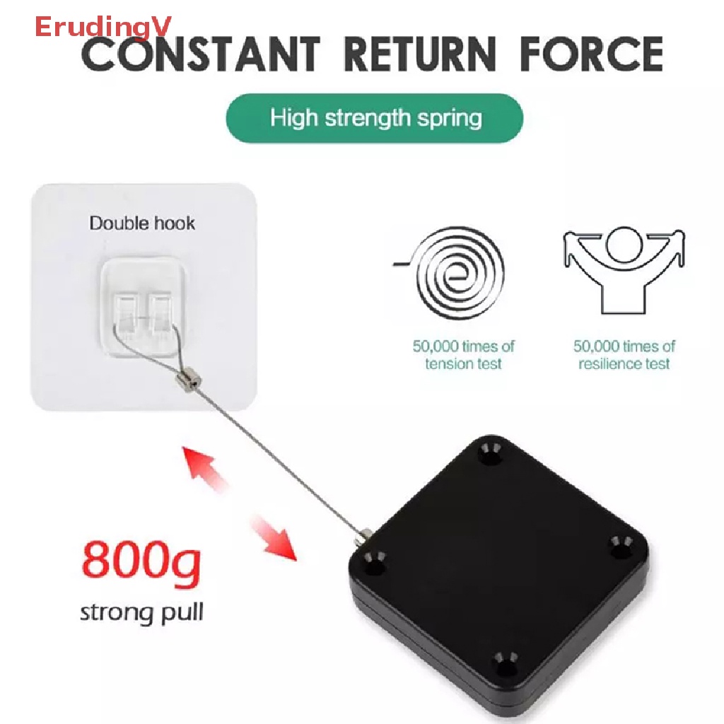 [ErudingV] Cửa Tự Động Đóng Không Cần Khoan Lỗ Dụng Cụ Đóng Cửa Tự Động Có Dây Rút   [Mới]