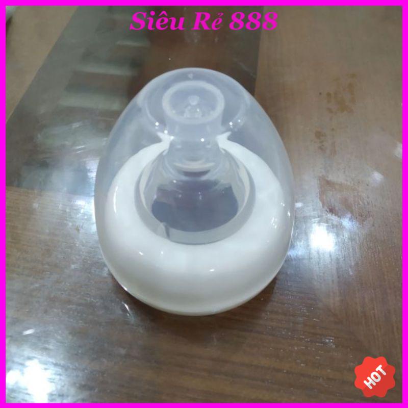 ⚡ Bộ núm ti silicon mềm(kèm cổ + nắp) lắp cho bình trữ sữa máy Rozabi/Queen5s/Cmbear...
