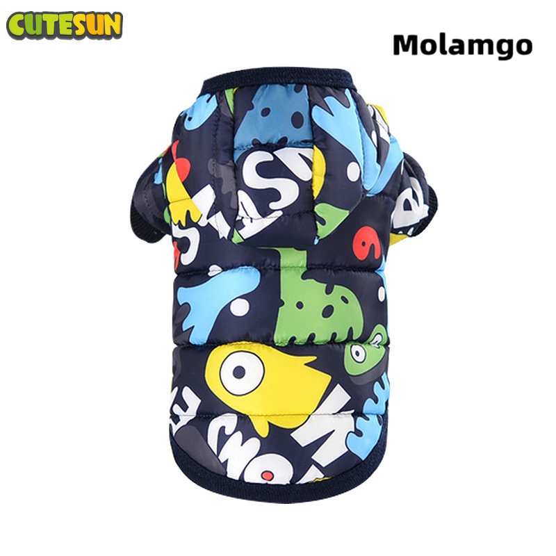 Áo Khoác Giữ Ấm In Họa Tiết Hoạt Hình Dễ Thương Cho Thú Cưng