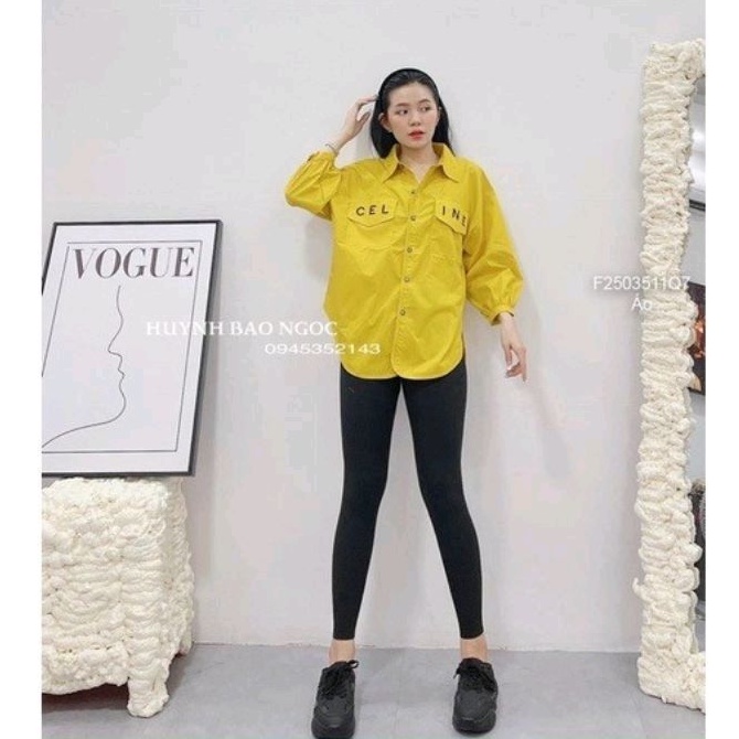 SET SƠ MI TAY DÀI THÊU CHỮ MIX QUẦN LEGGING DÀI BIGSIZE 60-105KG