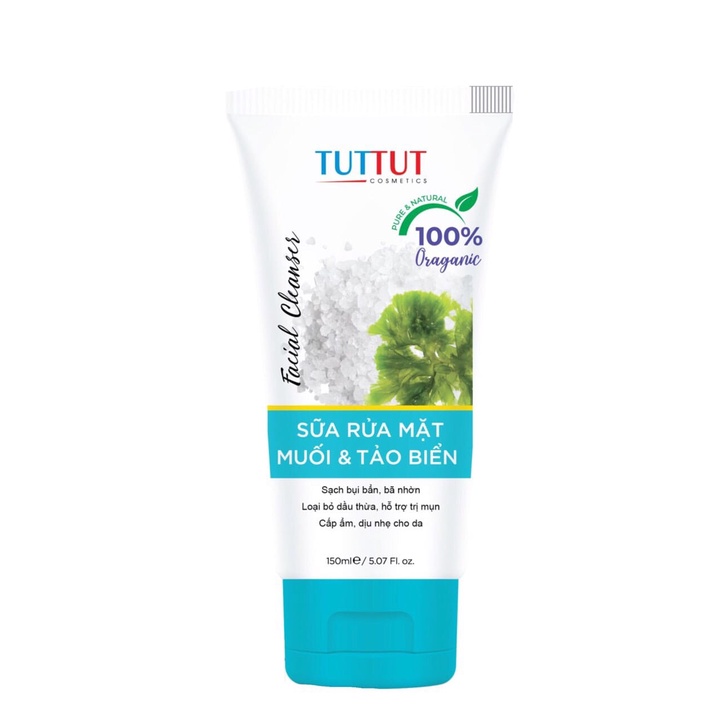 Sữa Rửa Mặt Muối & Tảo Biển TUTTUT 150ML