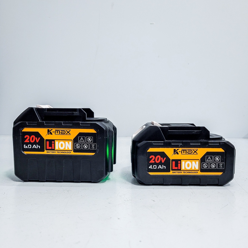 Pin K-Max 15 Cell 21V dung lượng cao chân pin phổ thông có đèn led báo pin