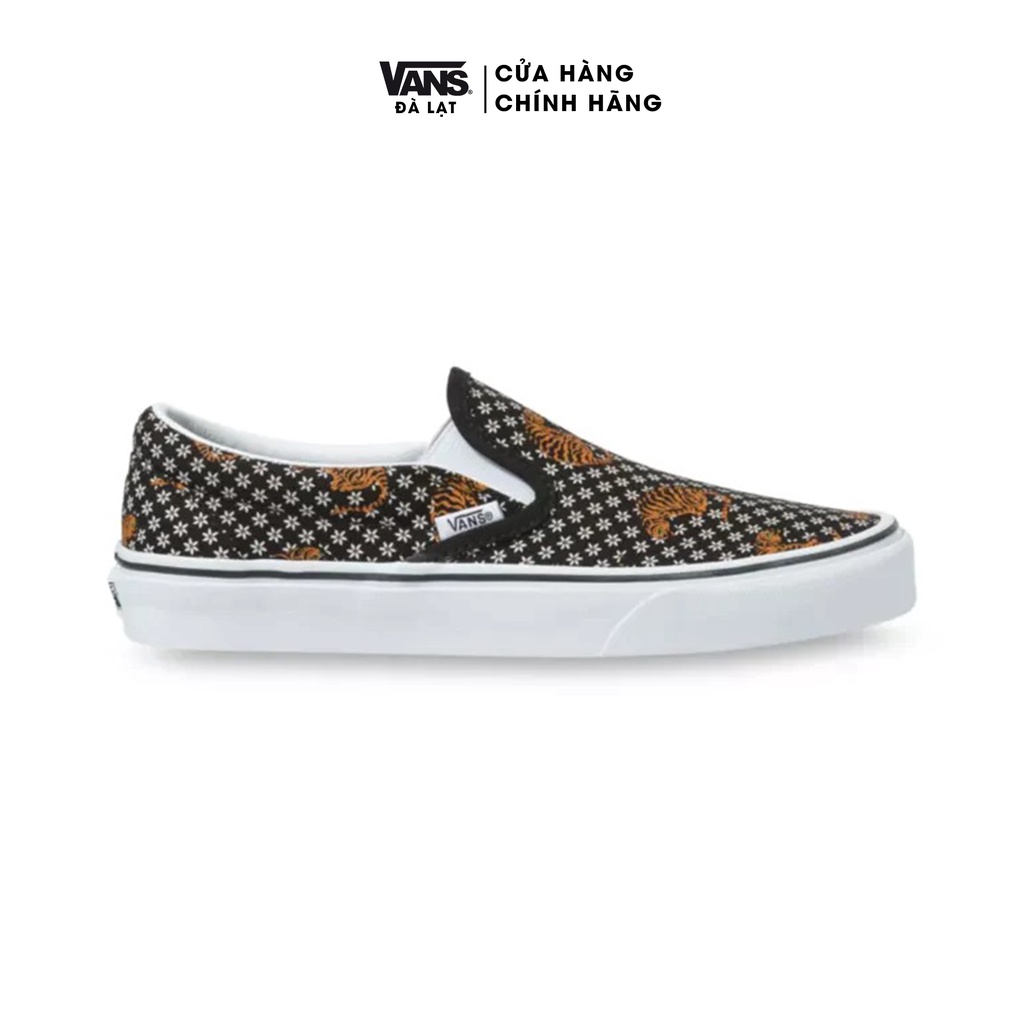 Giày sneakers nam nữ họa tiết hoa và hổ Vans UA Classic Slip-On Tiger Floral - VN0A4U3819M