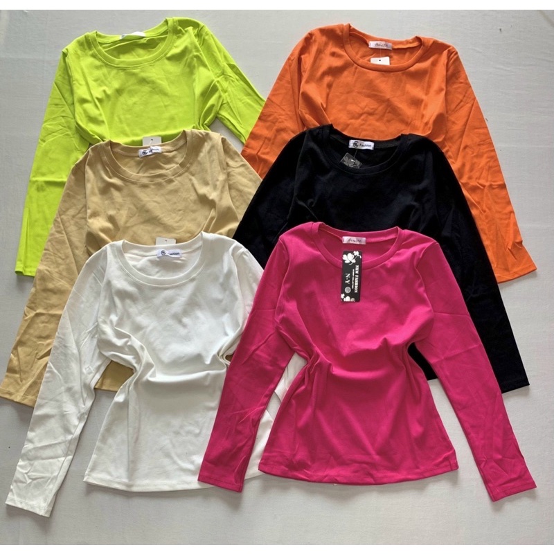 Áo thun trơn tay dài