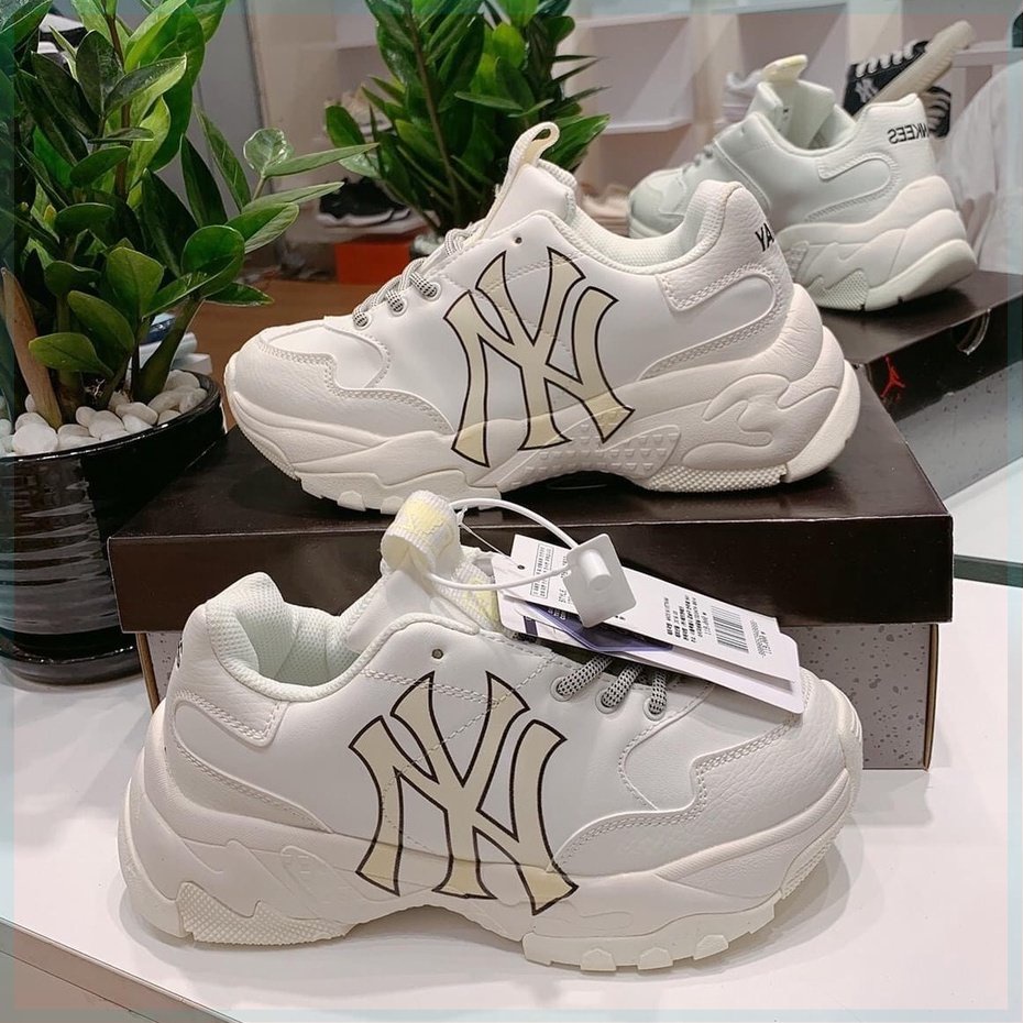 Giày thể thao nam nữ NY cao cấp hàng full box, giày trắng Sneaker ulzzang cao cổ tăng chiều cao 5cm 