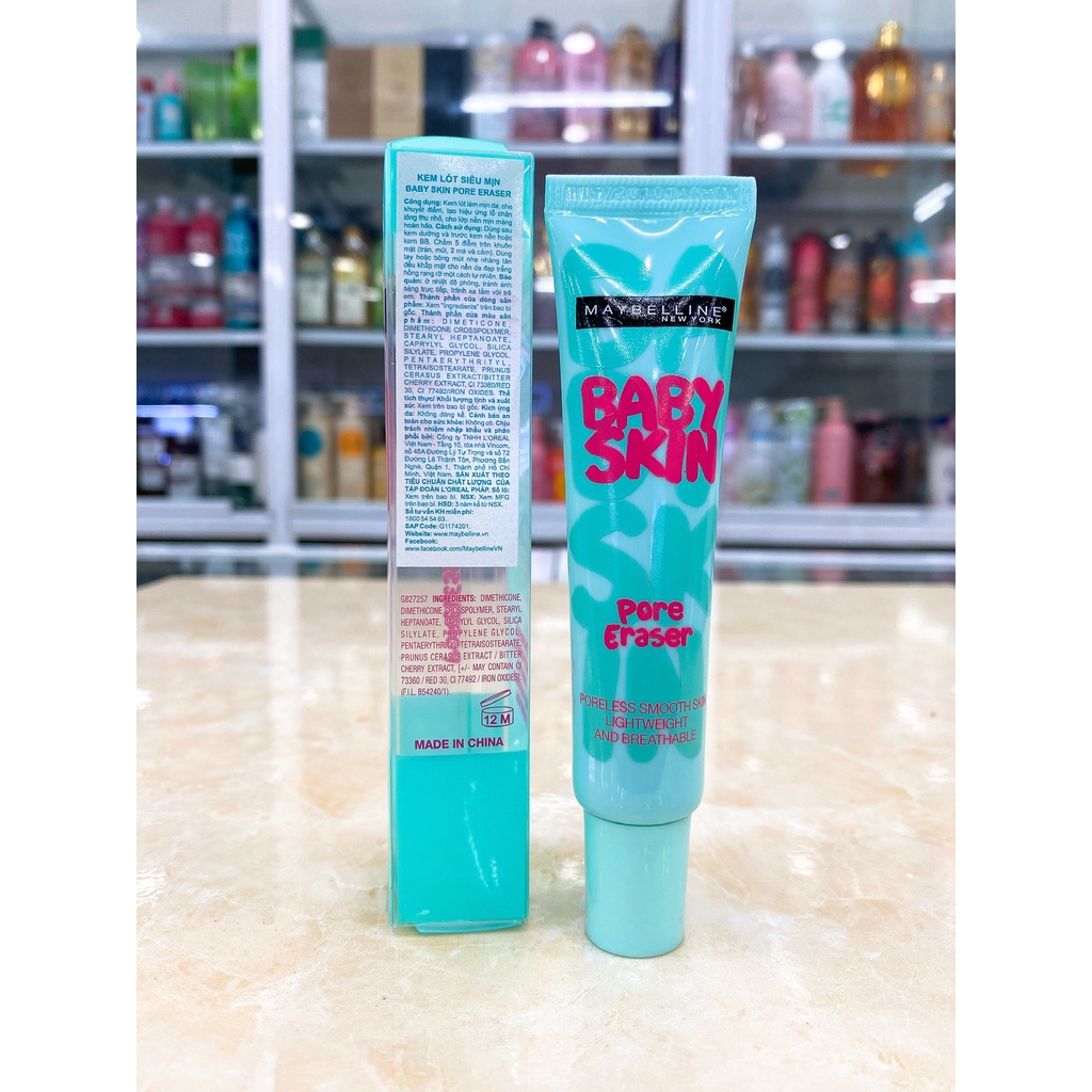 KEM LÓT MỊN DA MAYBELLINE BABY SKIN PORE ERASER CHÍNH HÃNG 22ML