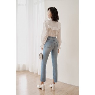 OLV - Quần Slit Hem Jeans In Blue