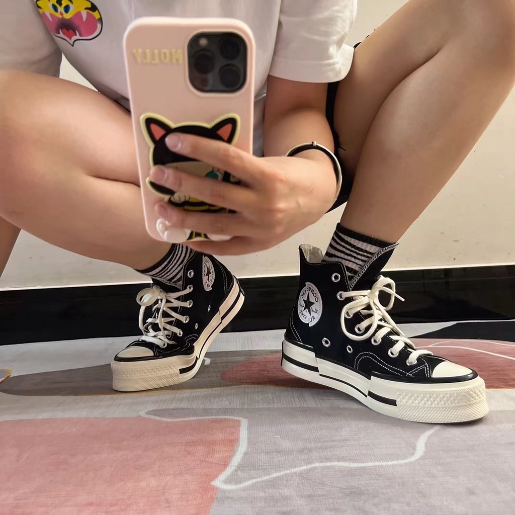 Giày Thể Thao Converse 1970s plus A00916c Vải Canvas Đế Dày Tăng Chiều Cao Thời Trang Cho Nam Và Nữ