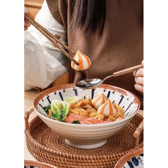 Bát tô loe sứ thổ cẩm sẵn 4 mẫu