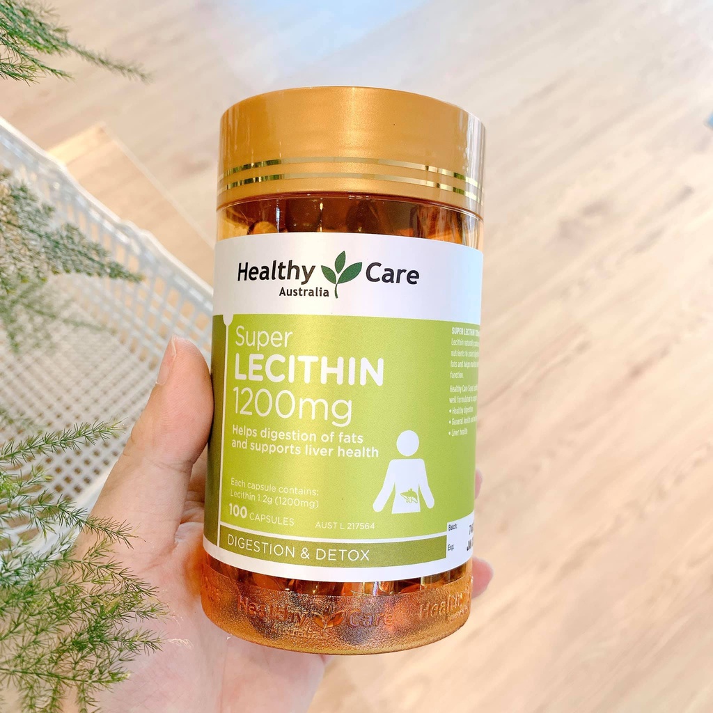 Mầm Đậu Nành Healthy Care Super Lecithin 1200mg Úc Chính Hãng 100 Viên Uống Tăng Vòng 1 Mới