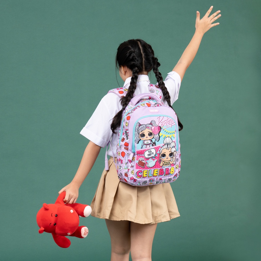Ba Lô CLEVER HIPPO Easy Go - L.O.L Present Surprise Tím BL0108/PURPLE