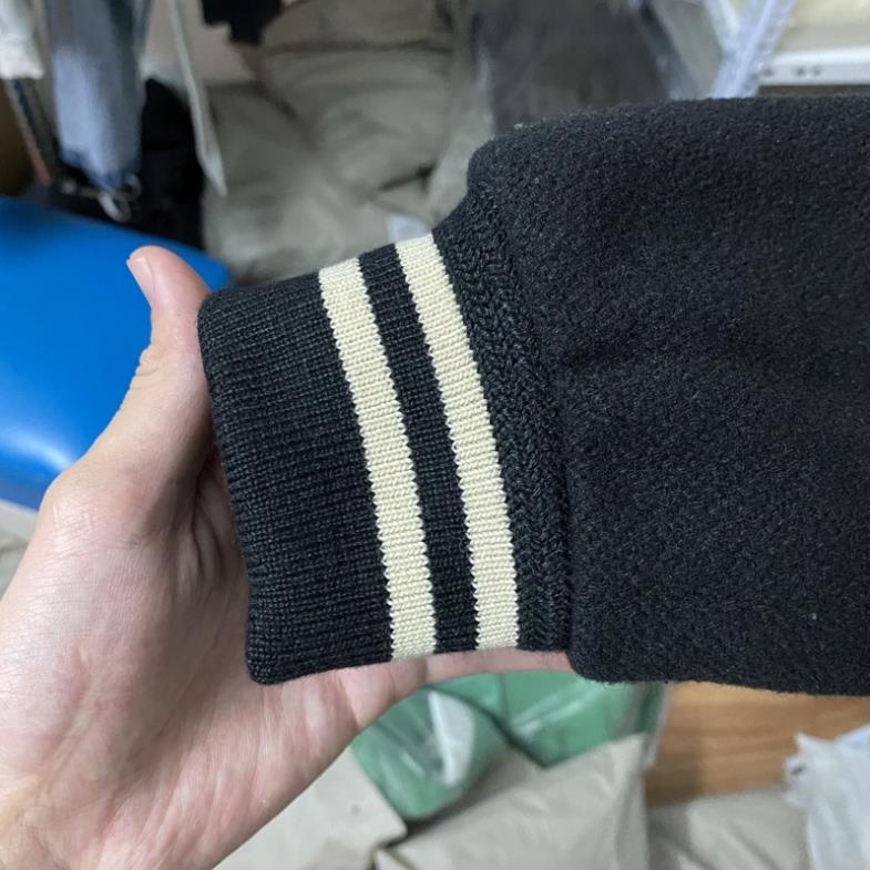 Áo khoác bomber Varsity  SLP Saint Teddy YSL Jacket bản cao cấp, Da Lộn, Áo khoác bóng chày