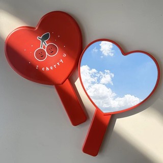 Gương trang điểm cầm tay hình trái tim i cherry you