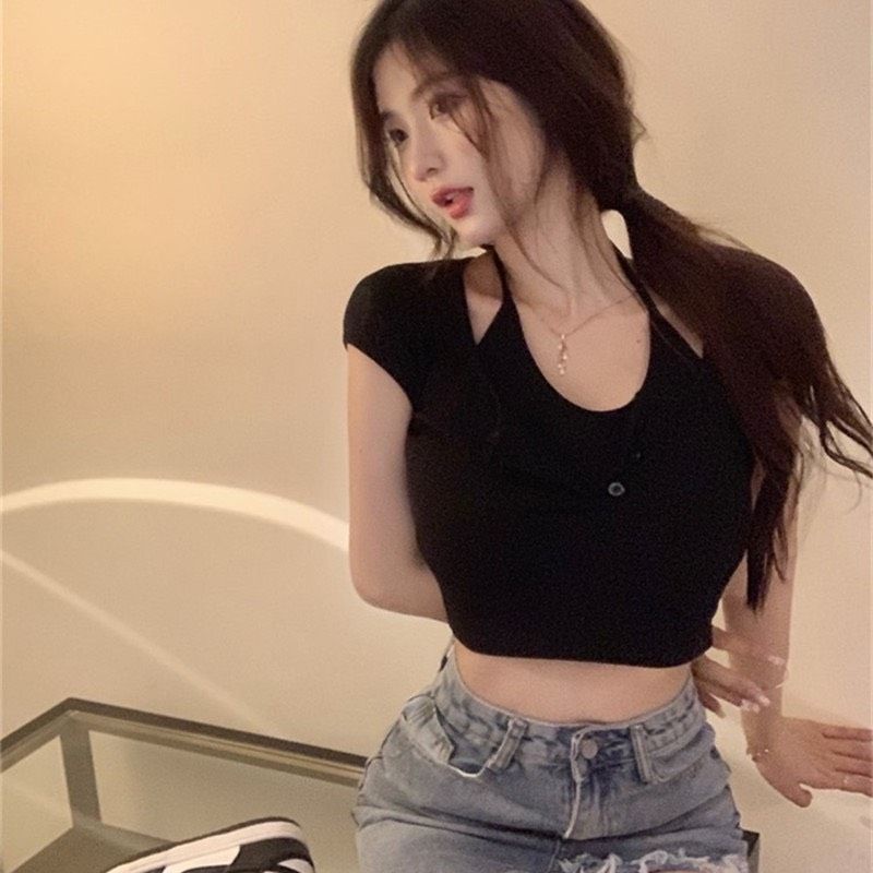 ÁO THUN NỮ GÂN TĂM CỔ YẾM FORM CROPTOP BIGSIZE 55-90KG