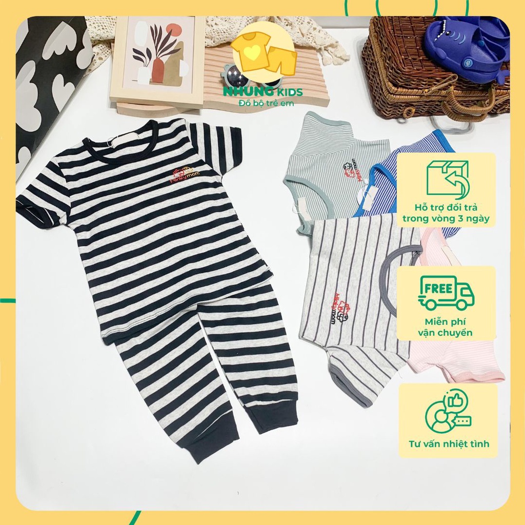(7kg - 17kg) Bộ tay ngắn quần dài chất thun borip cao cấp Minky Mom Minly Baby cho bé trai bé gái - Nhung kids DN005