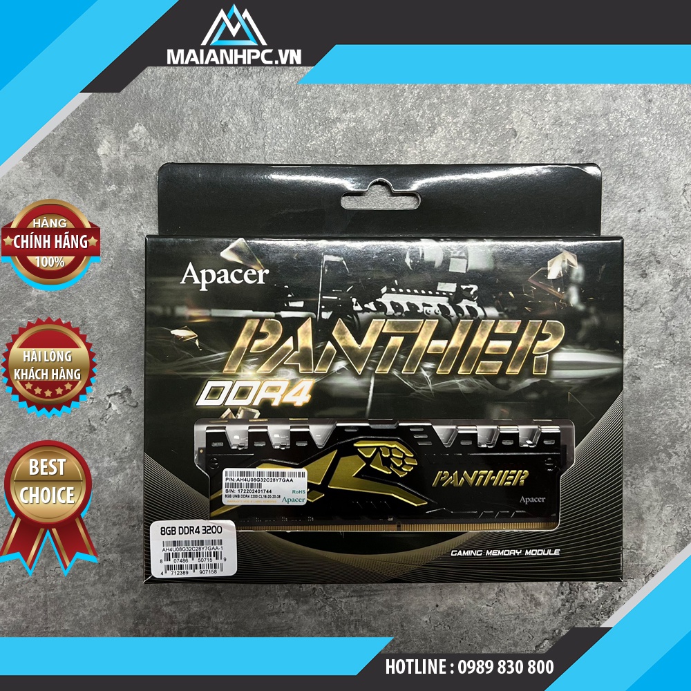 Ram Apacer Panther 8GB 3200Mhz DDR4