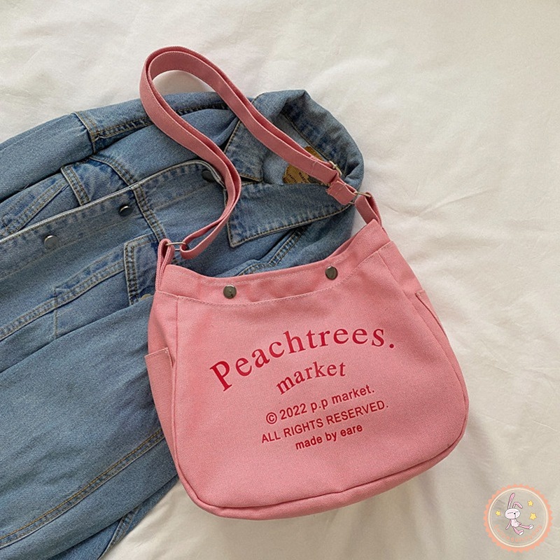 Túi Đeo Chéo Vuông In Chữ Thời Trang Cho Bé Gái