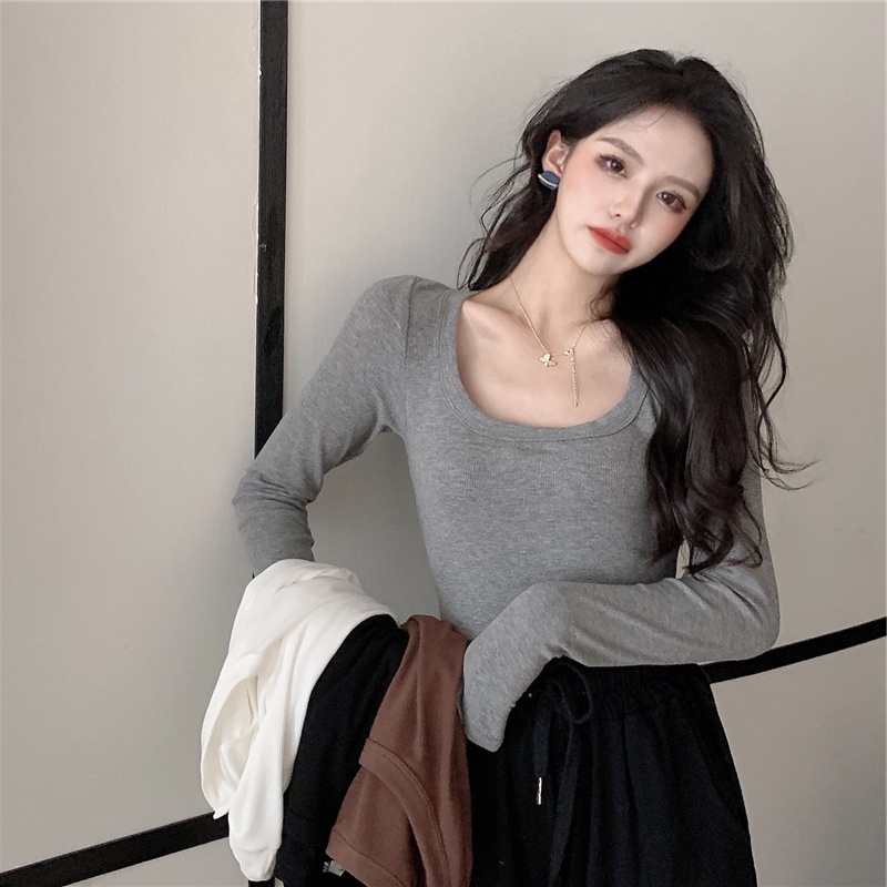 NRVP Áo Thun Nữ Dài Tay Dáng Rộng Thời Trang Hàn Quốc