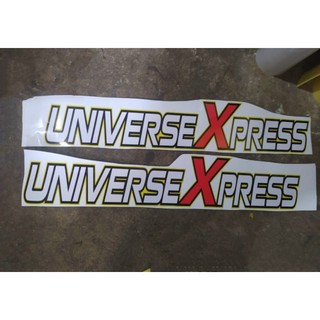 Tem chữ UniverseXpress dán trang trí xe tải, xe ben, xe ô tô