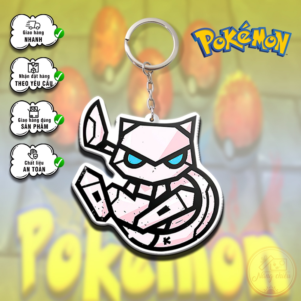Móc khóa Dày In Sắc Nét 2 Mặt - Anime Pokemon ☘️Quà Tặng Nắng Chiều☘️