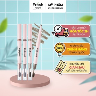 Chì kẻ mày Lilybyred Hard Flat Brow Pencil 2 đầu Siêu Mảnh, Chống Trôi _ HSD: 07/2023