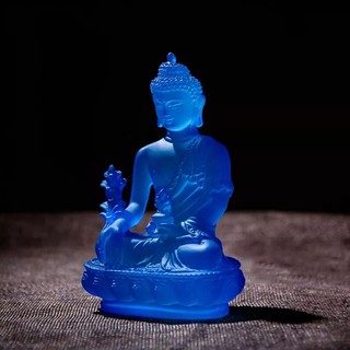 Tôn tượng phật dược sư 15cm dược sư trong suốt chi tiết tôn tượng đức dược sư xanh ngọc