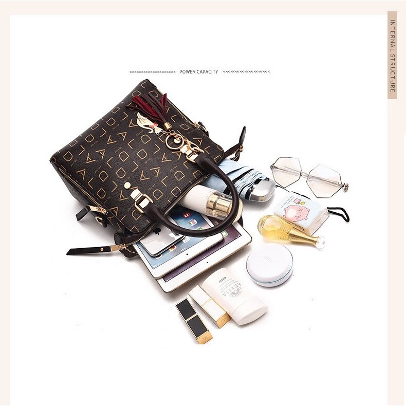 MISCHA Túi Xách Da PU Cỡ Lớn Phong Cách Phương Tây Thời Trang Cho Nữ