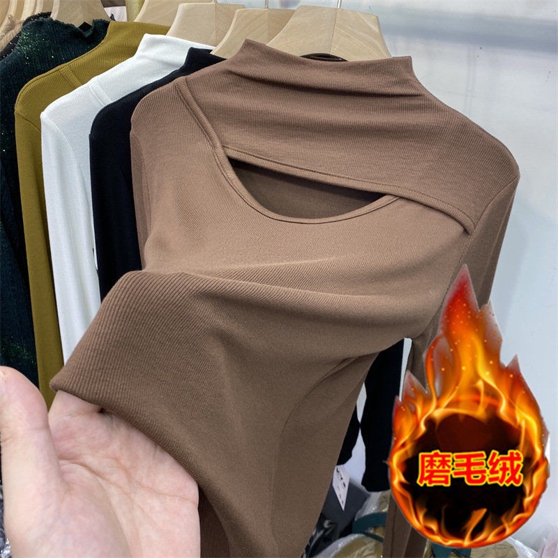 Áo Thun DàI Tay Cổ Cao ThiếT Kế MớI Cho Nữ