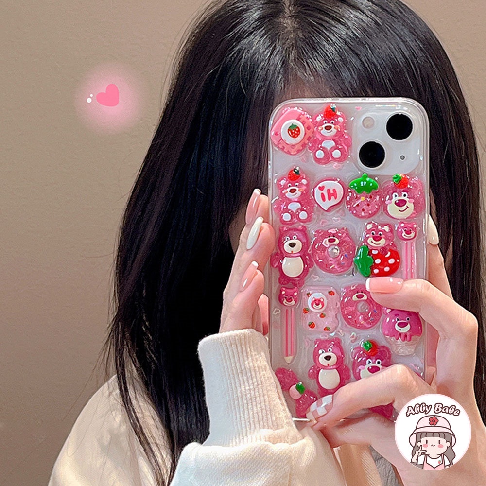 Ốp Điện Thoại TPU Mềm Trong Suốt Hình Gấu 3D Cho Iphone 14 Pro Max 11 7Plus 13 12 11 Pro Max X XS 12 13 XR