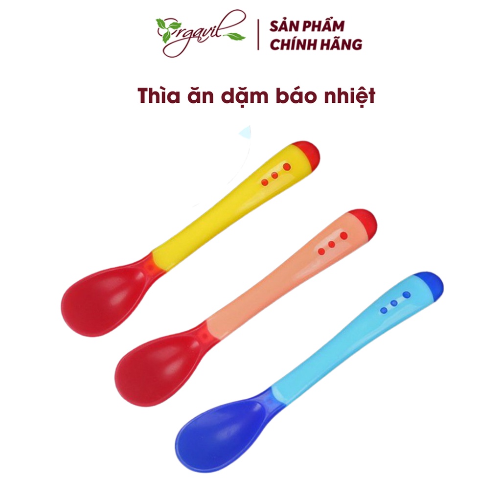 Thìa ăn dặm báo nóng, cảm ứng nhiệt, giúp con ăn dặm kiểu Nhật - Orgavil