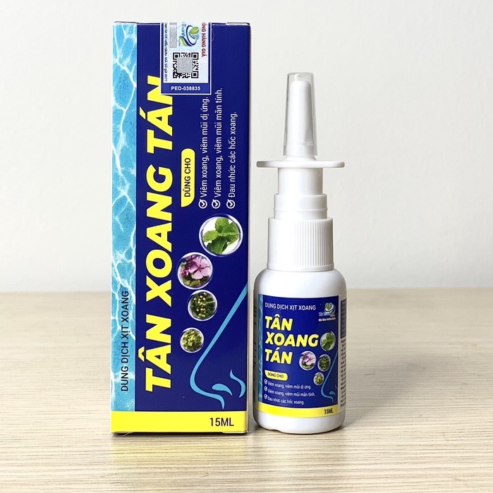 Dung dịch xịt mũi Tân Xoang Tán Tất Thành Pharma giảm ngạt mũi 15ml