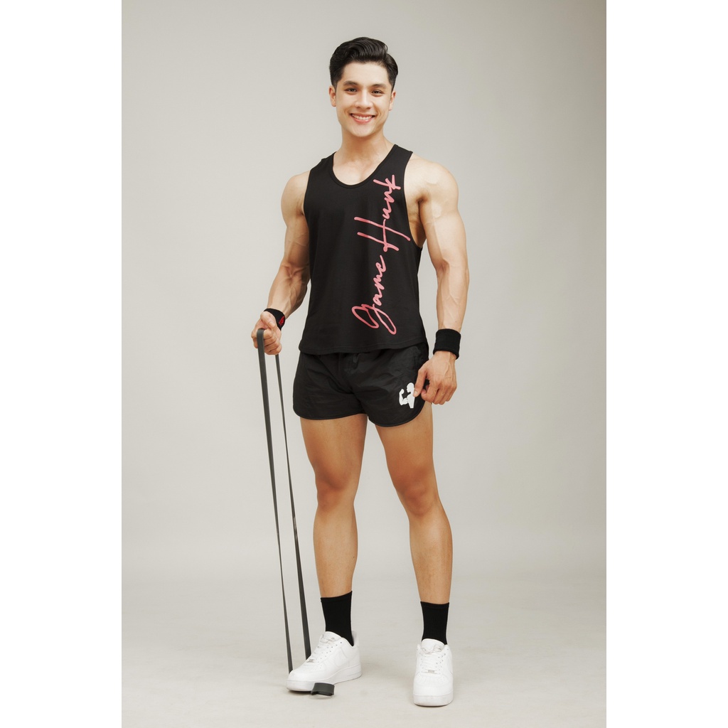 Áo thun tank top ôm dáng thể thao màu đen - GHFVB - GAMEHUNK SPORTSWEAR