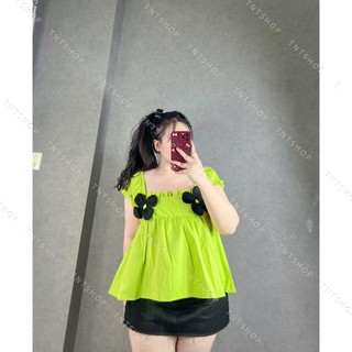 ÁO BABYDOLL HOA NGỰC  [TNT SHOP BIGSIZE 60KG 90KG]