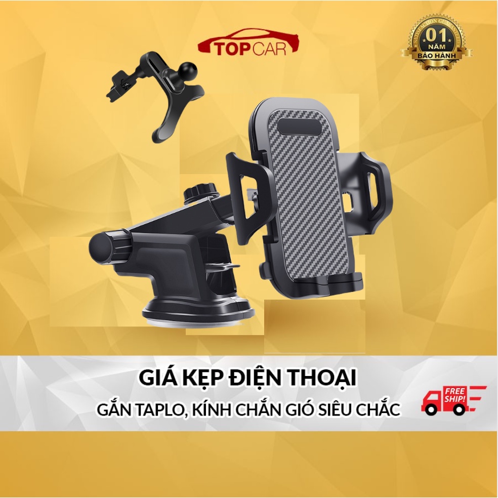 RUNDONG | Giá Đỡ Điện Thoại Trên Ô Tô Gắn Taplo Và Cửa Gió Điều Hòa, Kẹp Điện Thoại