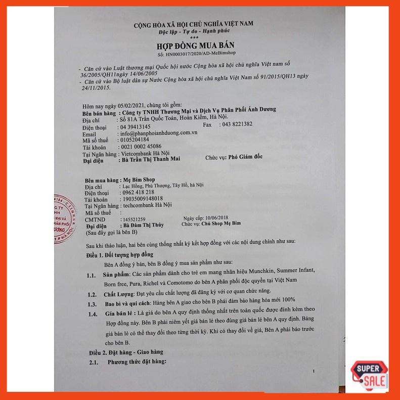 Núm ti tập uống kèm ống hút cho bình sữa Comotomo 150ml/250ml