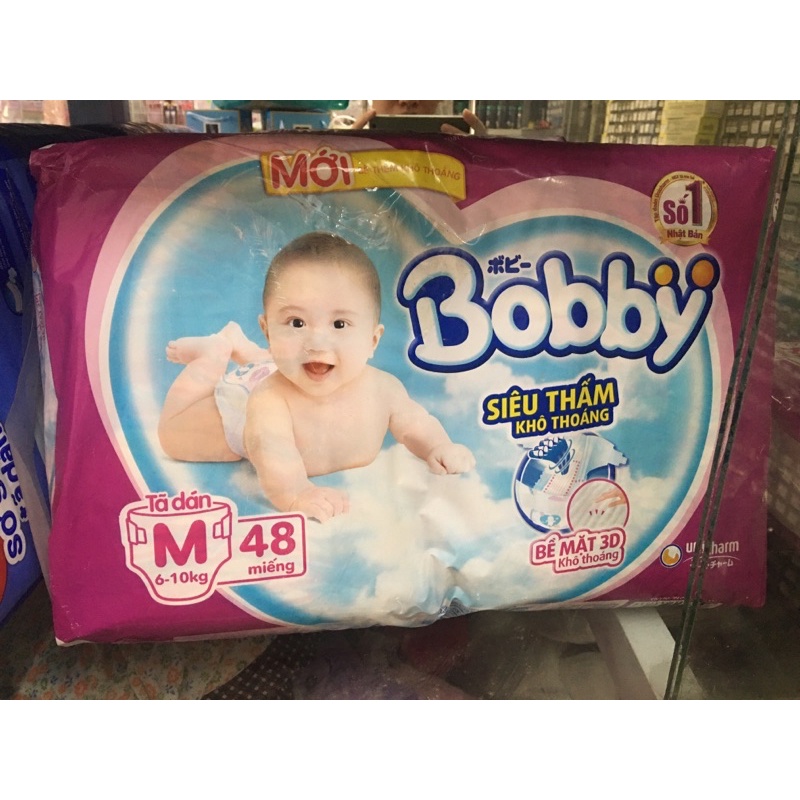 bỉm bobby sz m (xả nốt do hơi xước túi tí)