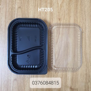 100 Hộp Nhựa Đế Đen HT205 (Kèm Nắp)