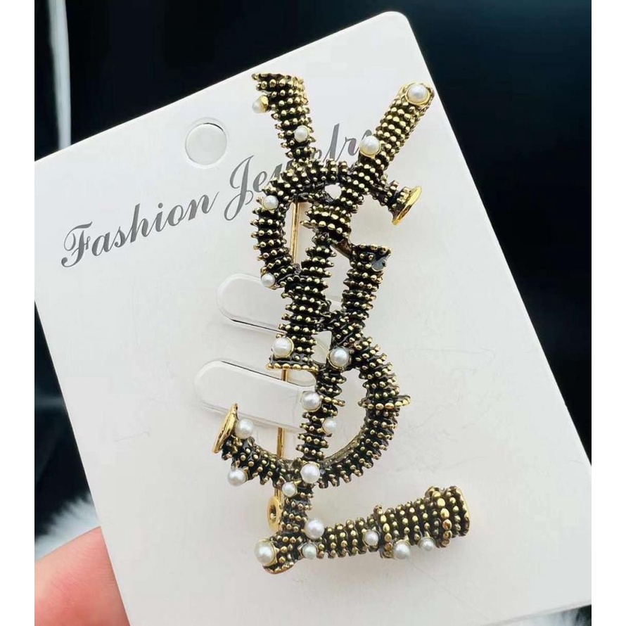 2022 Trâm Cài Áo Chữ YS L Thời Trang Cá Tính Đa Năng Phong Cách retro