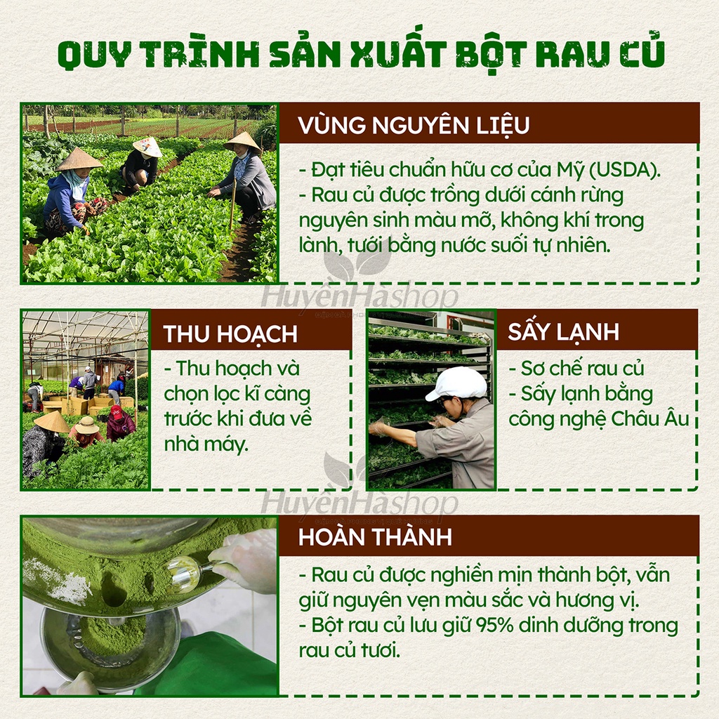 Bột Lá Gai Khô Nguyên Chất 100% - Bột Làm Bánh Ít Lá Gai Tạo Màu Đen Tự Nhiên - Huyền Hà Shop