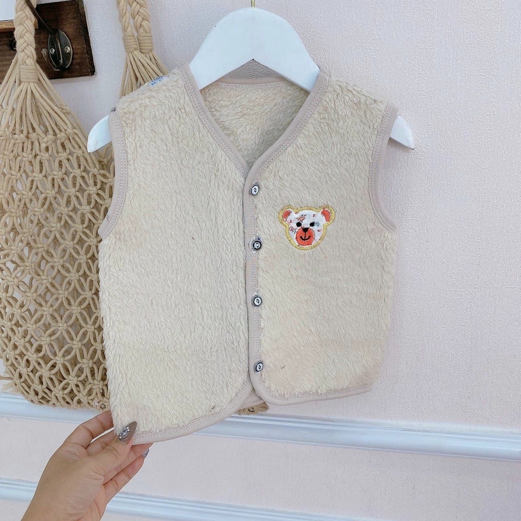 Áo gile lông cừu cho bé trai bé gái hàng quảng châu cao cấp từ 4 đến 14kg